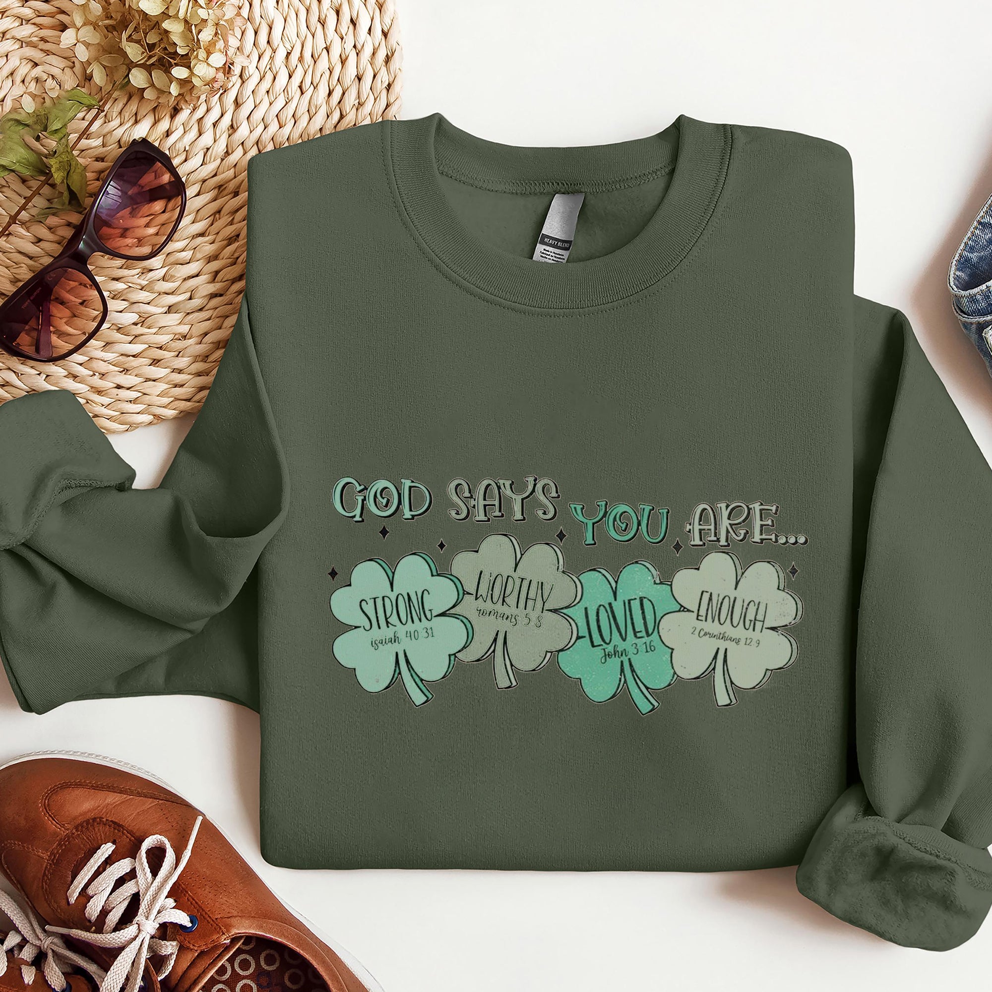 God Says You Are St Patricks Shirt, Bible Verse St Patricks Day Shirt, St Patricks Gift. ILAF30